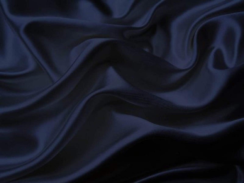 MK Home Mk Collection 4pc Soft Silky Satin Solid Color Deep Pocket Sheet Set (Navy Blue, King) - Image 1